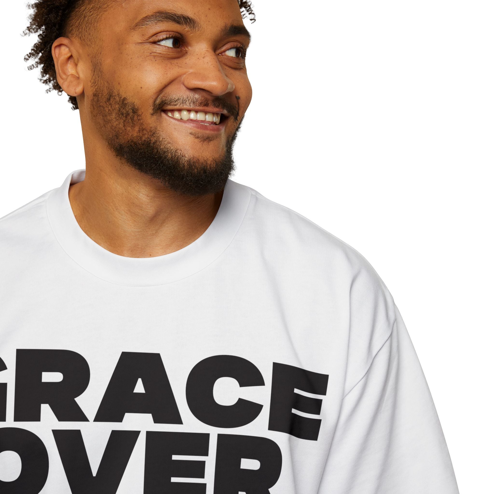 Grace Over Grind Men's Heavy Oversized Tee