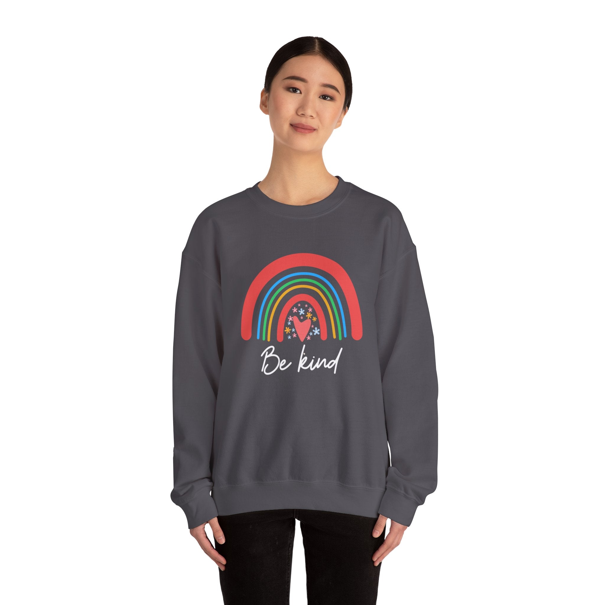 "Be Kind" Unisex Heavy Blend™ Crewneck Sweatshirt - Where Coziness Meets Compassion