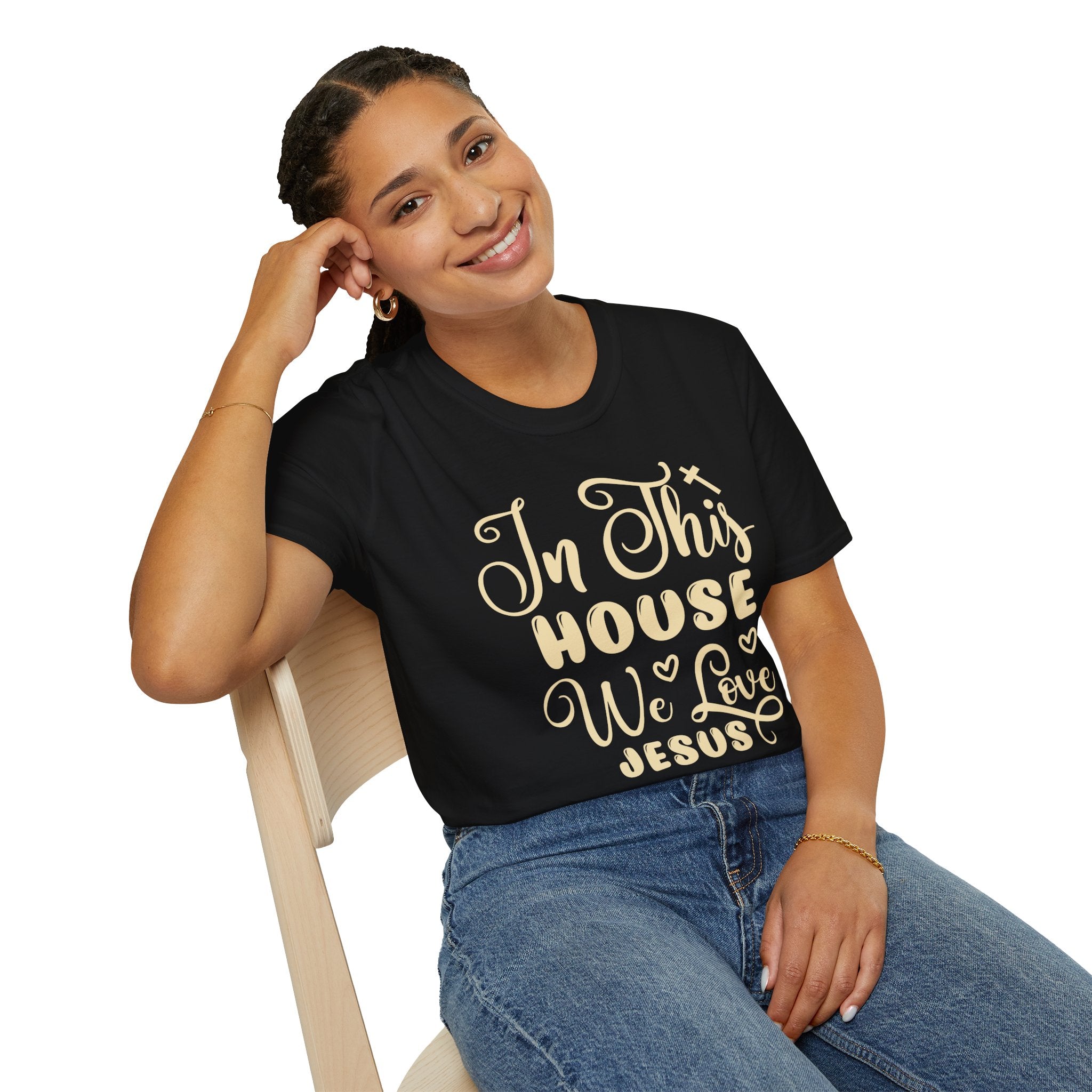 "In This House We Love Jesus" Tee - Where Comfort Meets Conviction