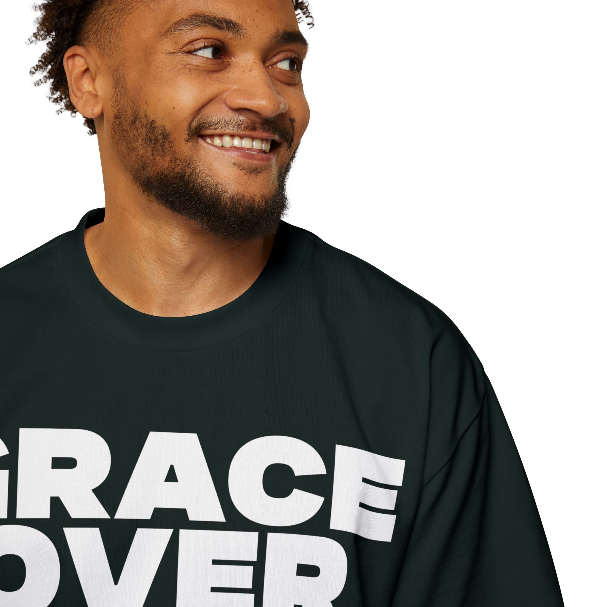 Grace Over Grind Men's Heavy Oversized Tee