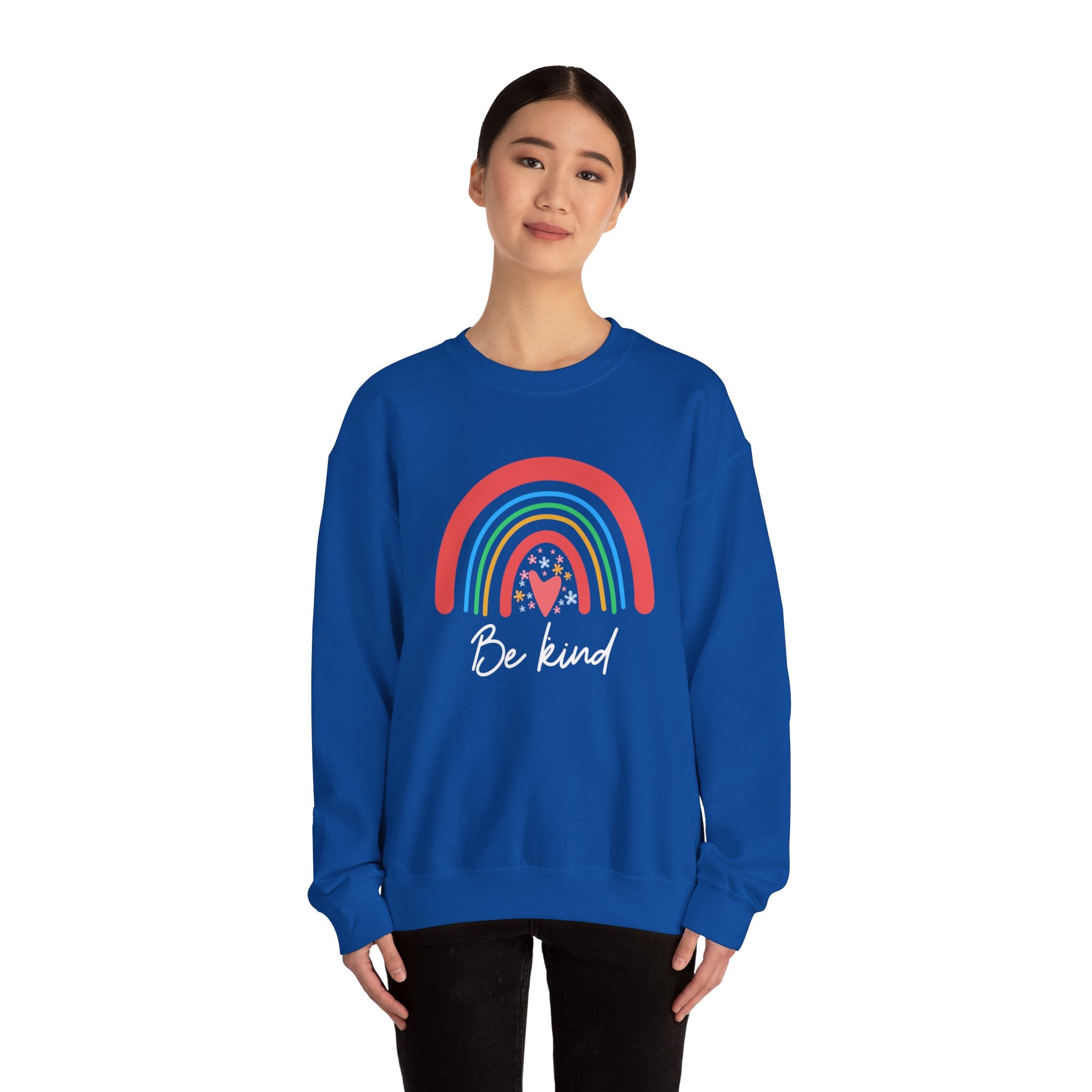"Be Kind" Unisex Heavy Blend™ Crewneck Sweatshirt - Where Coziness Meets Compassion
