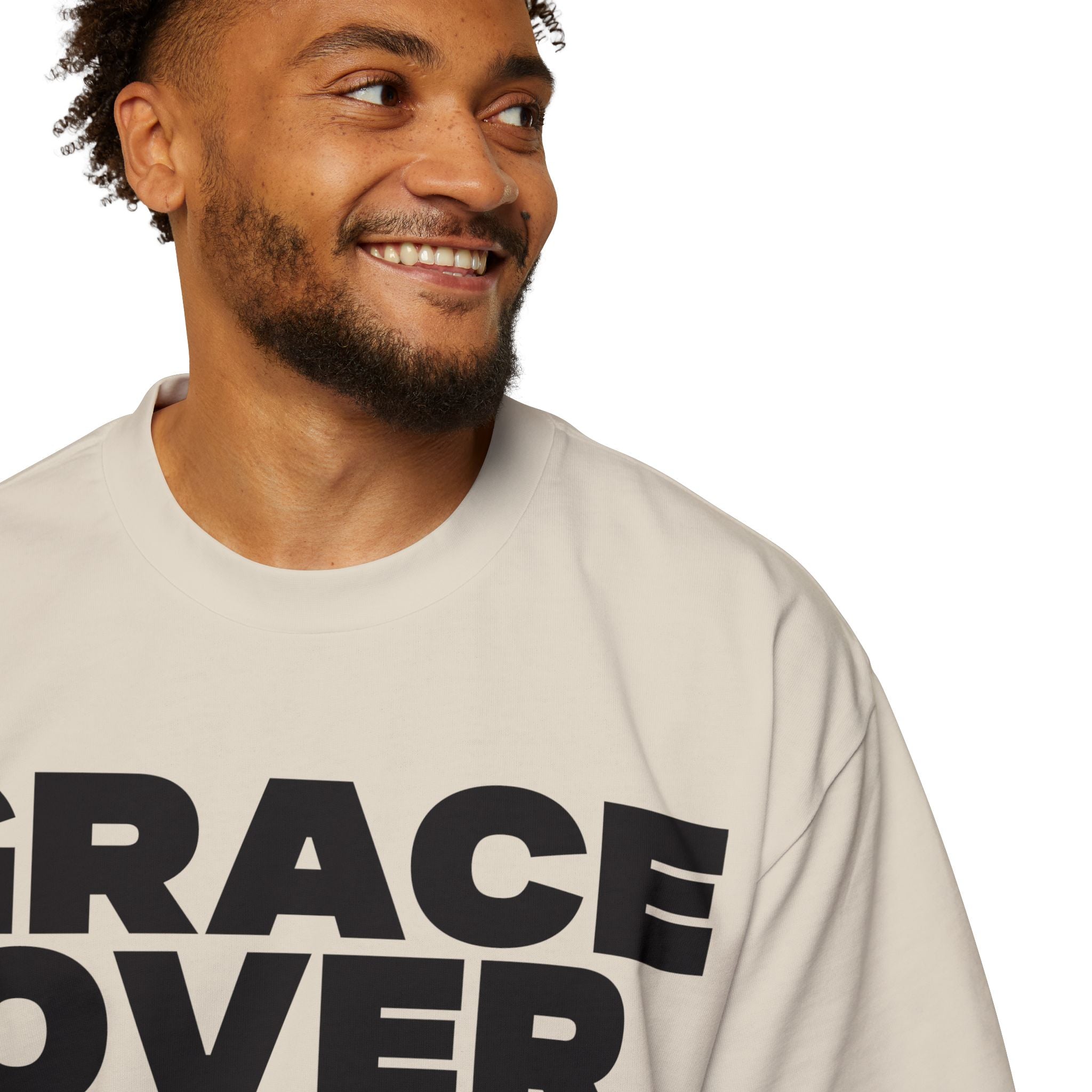 Grace Over Grind Men's Heavy Oversized Tee