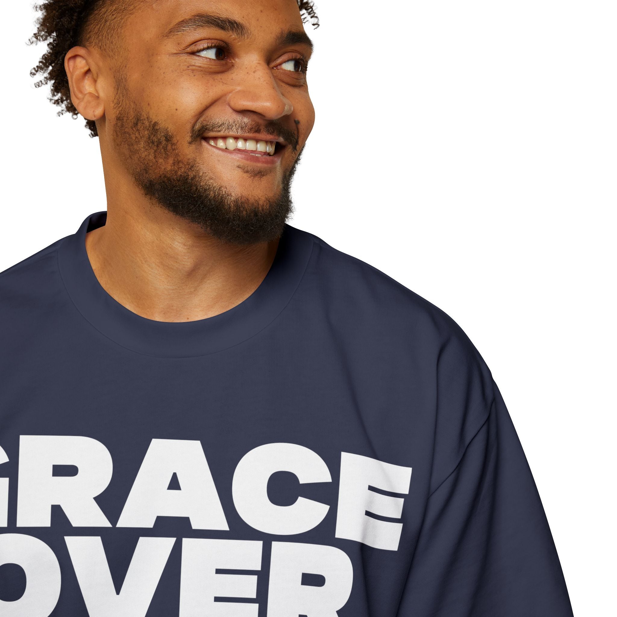 Grace Over Grind Men's Heavy Oversized Tee