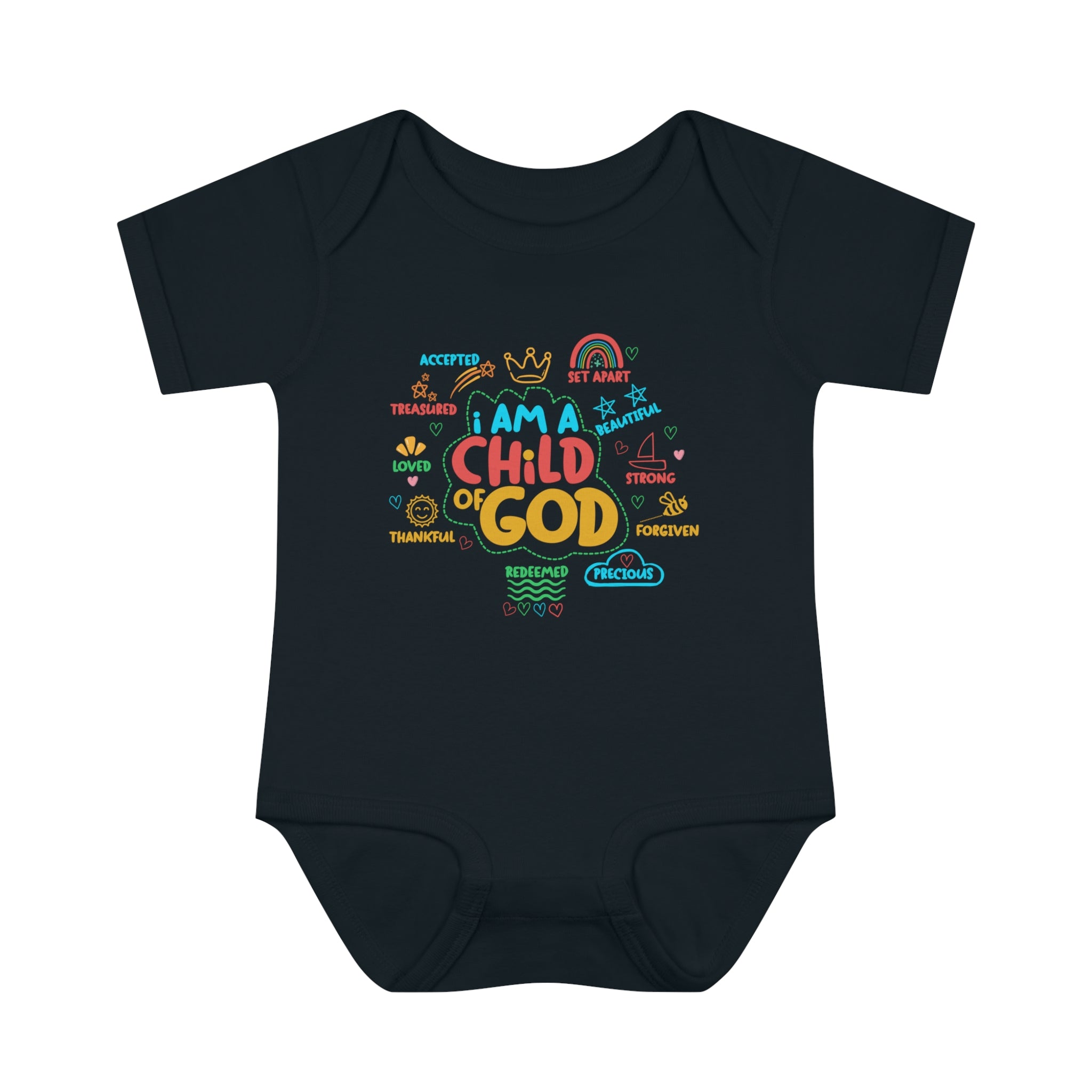 "I am a Child of God" Infant Baby Rib Bodysuit - Start Their Faith Journey Early!