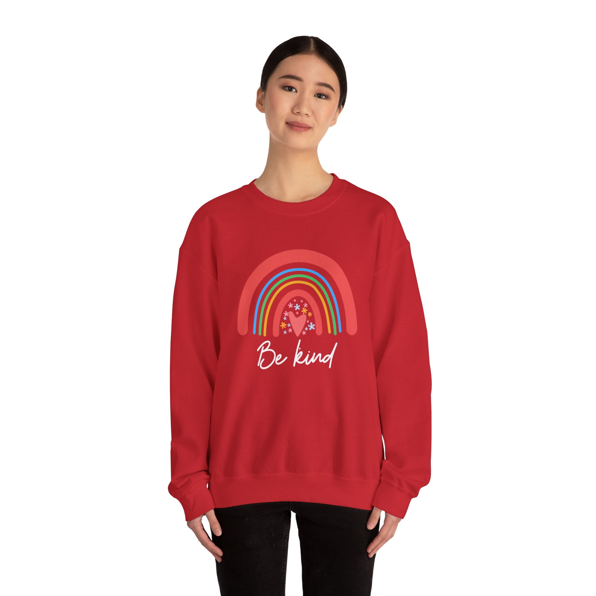 "Be Kind" Unisex Heavy Blend™ Crewneck Sweatshirt - Where Coziness Meets Compassion