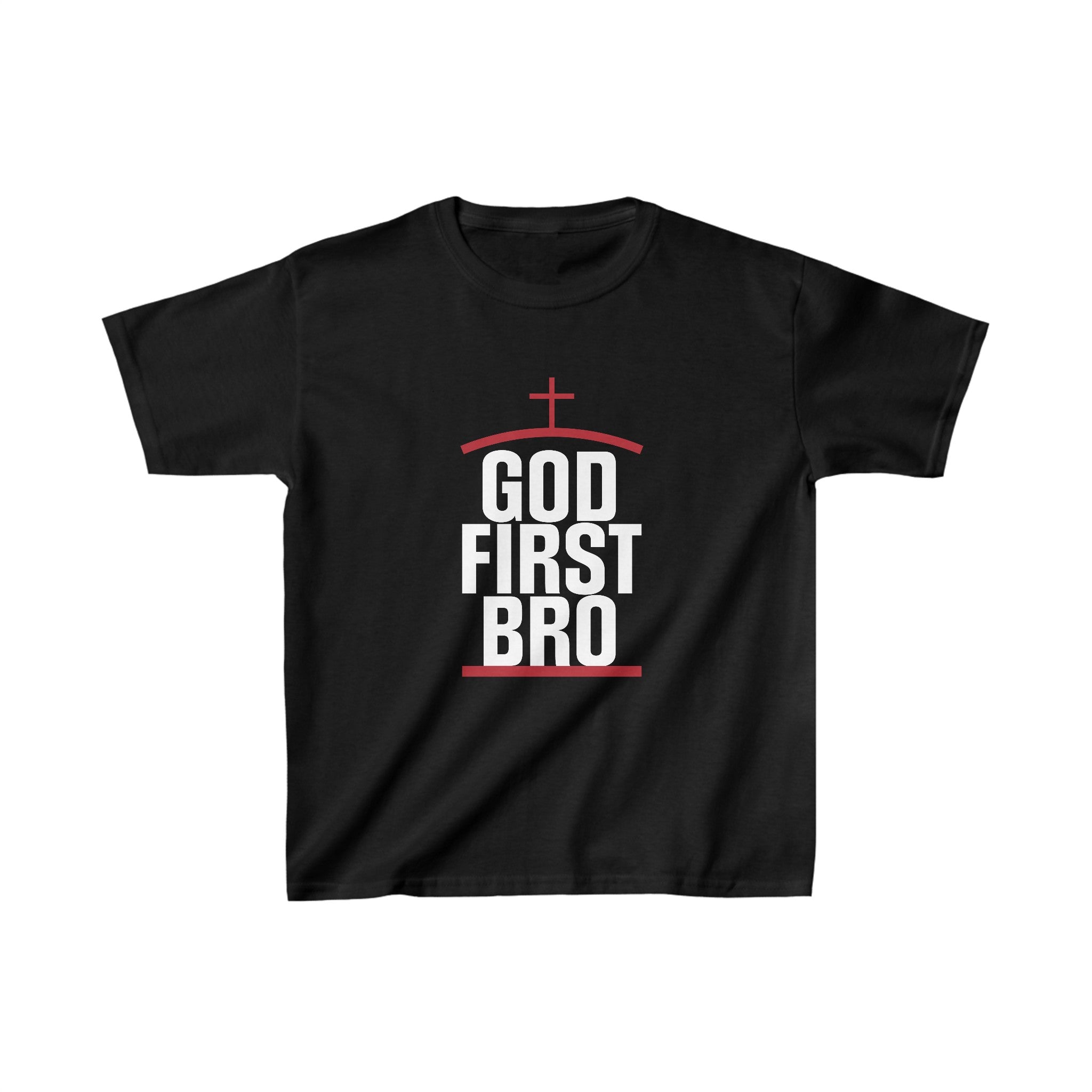 "God First" Kids Heavy Cotton™ Tee - Start Them Young, Start Them Right!