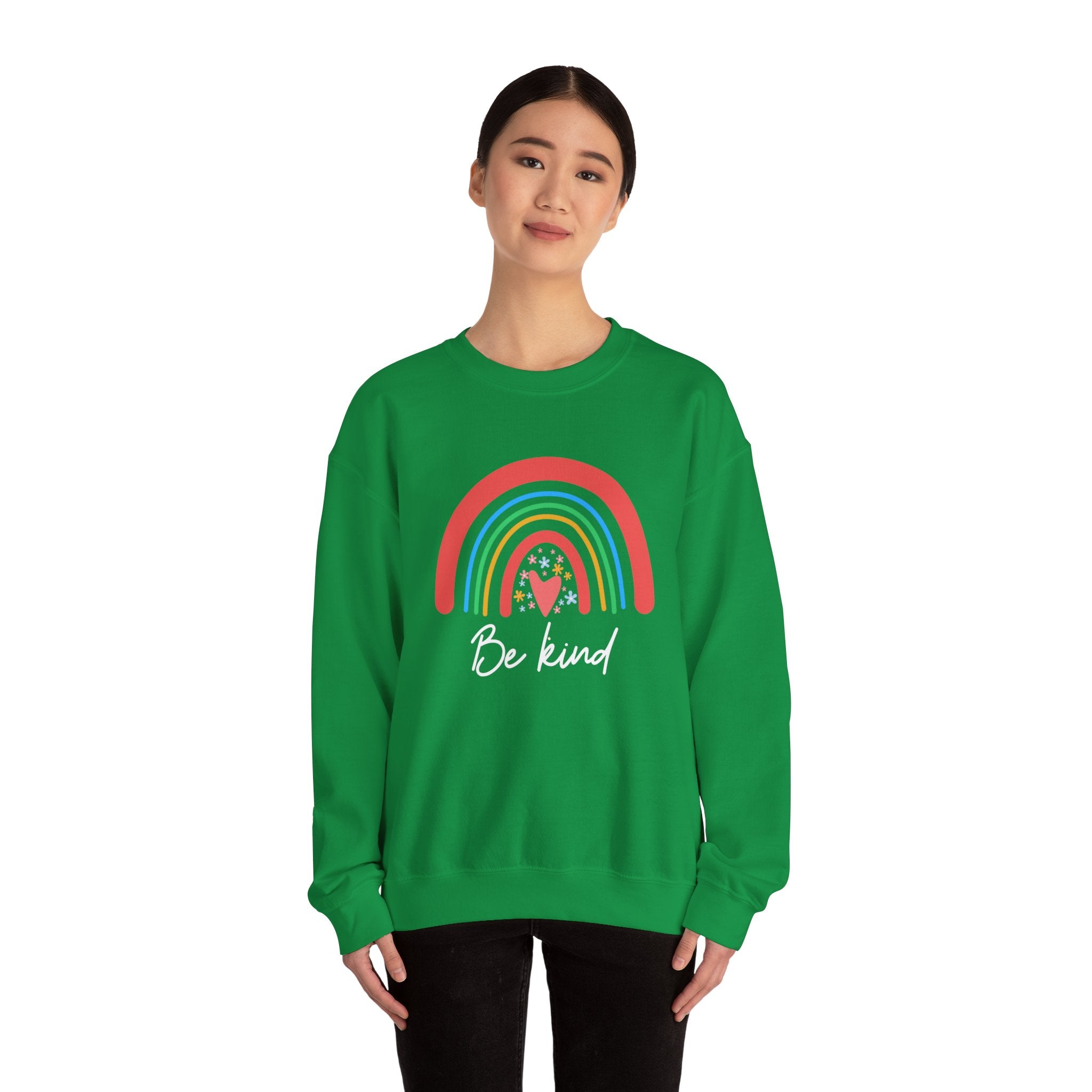 "Be Kind" Unisex Heavy Blend™ Crewneck Sweatshirt - Where Coziness Meets Compassion