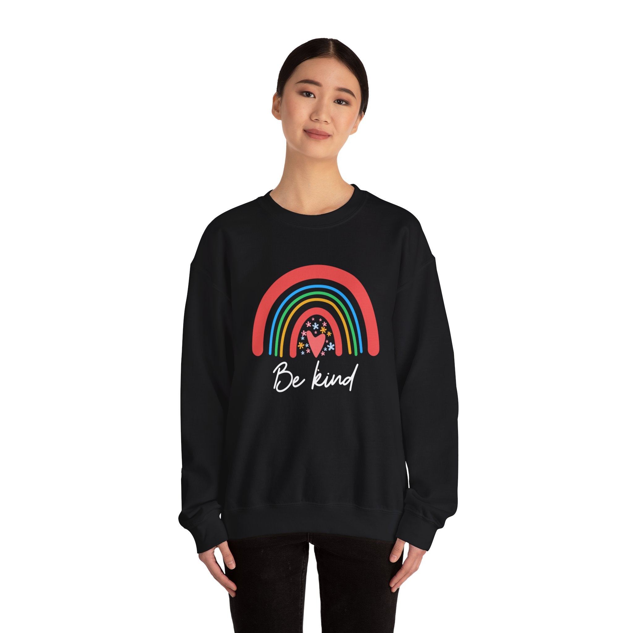 "Be Kind" Unisex Heavy Blend™ Crewneck Sweatshirt - Where Coziness Meets Compassion